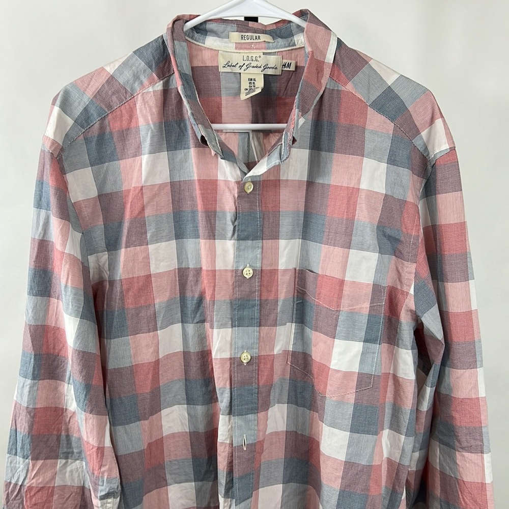H&M Mens Size XL  Multi -Colored Size XL Plaid Shirt